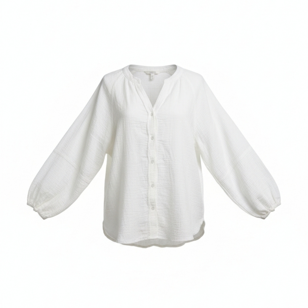 Aerie Soft White Textured Top